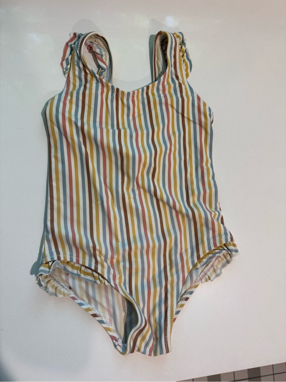 Zara Girls Multi-Stripe Swimsuit